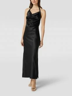 Paradi Abendkleid Mit Wasserfall-Ausschnitt - Schwarz