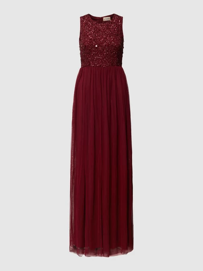 LACE & BEADS Abendkleid Mit Paillettenbesatz - Bordeaux Rot 2 LACE & BEADS Abendkleid Mit Paillettenbesatz - Bordeaux Rot – Bild 2