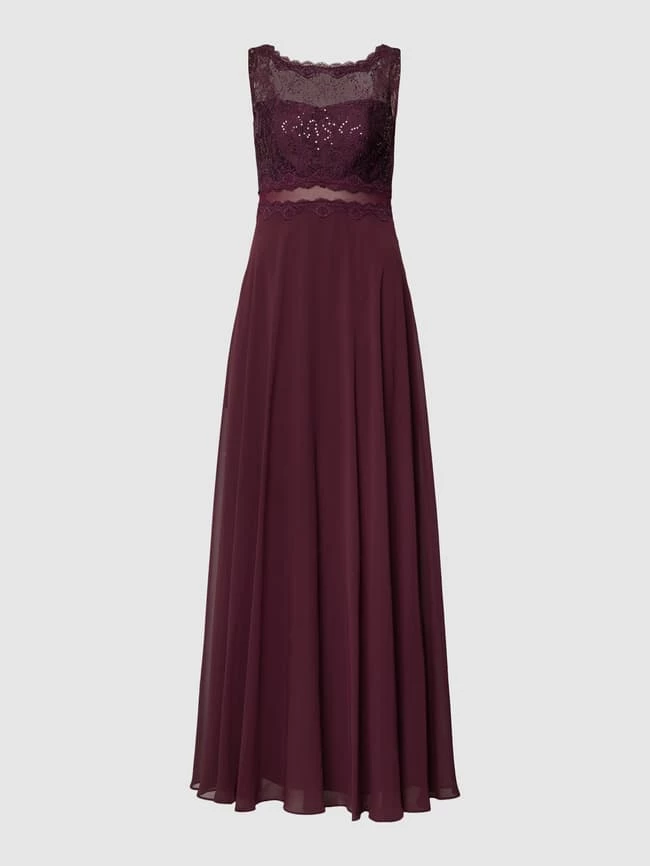 Jake*s Cocktail Abendkleid Mit Zierbesatz - Aubergine 2 Jake*s Cocktail Abendkleid Mit Zierbesatz - Aubergine – Bild 2