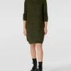 Only Knielanges Strickkleid Modell 'JADE' - Olivgrün