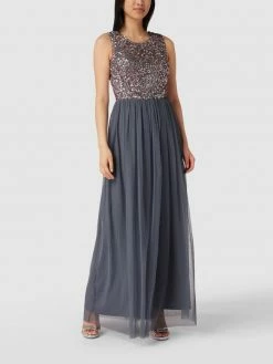 LACE & BEADS Abendkleid Mit Paillettenbesatz - Dunkelgrau