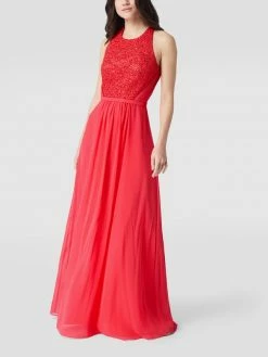 V.M. Abendkleid Mit Pailletten-Besatz - Koralle