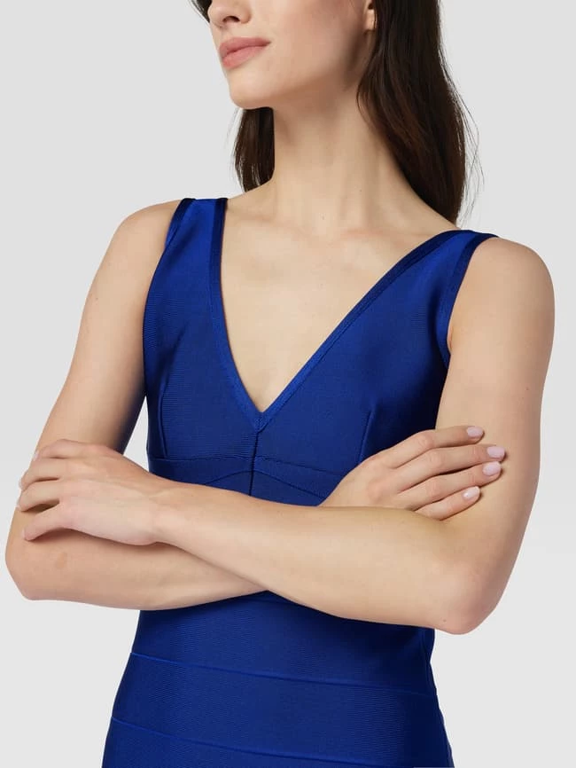 Vera Wang Bride Cocktailkleid Mit V-Ausschnitt - Royalblau 3 Vera Wang Bride Cocktailkleid Mit V-Ausschnitt - Royalblau – Bild 3