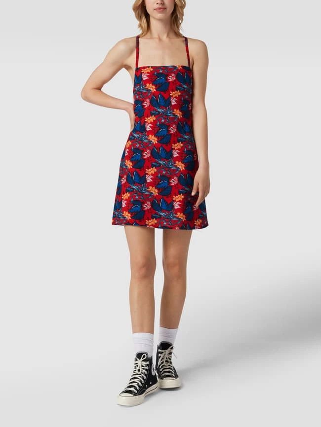 Tommy Jeans Minikleid Mit Floralem Muster - Rot 1 Tommy Jeans Minikleid Mit Floralem Muster - Rot