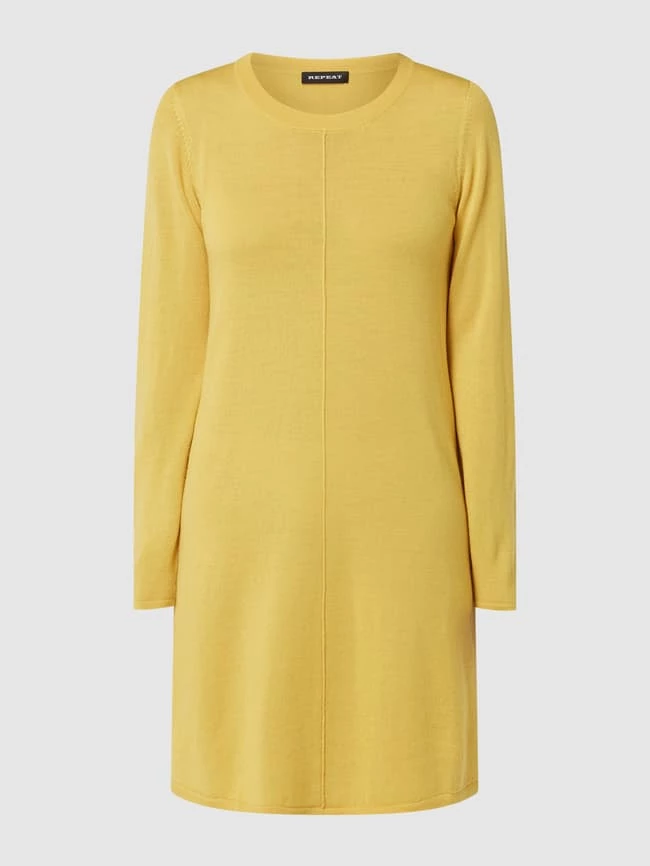 Repeat Strickkleid Aus Merinowolle - Gelb 2 Repeat Strickkleid Aus Merinowolle - Gelb – Bild 2