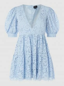 Bardot Minikleid Aus Spitze Modell 'Gigi' - Hellblau