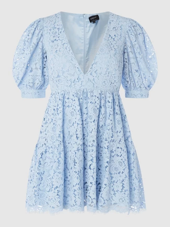 Bardot Minikleid Aus Spitze Modell 'Gigi' - Hellblau 1 Bardot Minikleid Aus Spitze Modell 'Gigi' - Hellblau