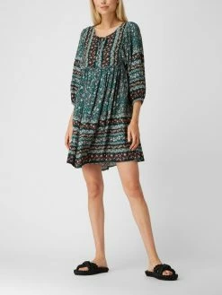 Apricot Kleid Mit Schnürung - Hellgrün