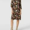 Christian Berg Woman Blusenkleid Mit Allover-Muster - Schwarz