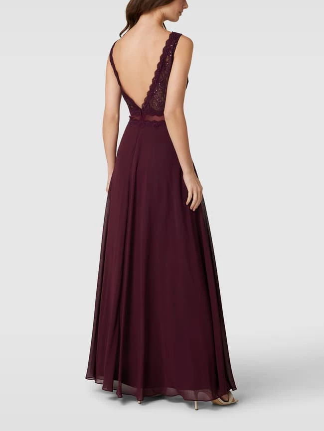Jake*s Cocktail Abendkleid Mit Zierbesatz - Aubergine 5 Jake*s Cocktail Abendkleid Mit Zierbesatz - Aubergine – Bild 5