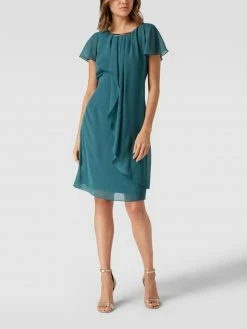 Swing Cocktailkleid Mit Volants - Petrol